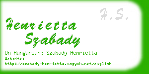 henrietta szabady business card